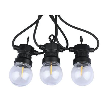 LED Zunanja veriga STRING 5m 10xLED/0,4W/24/230V 3000K IP44