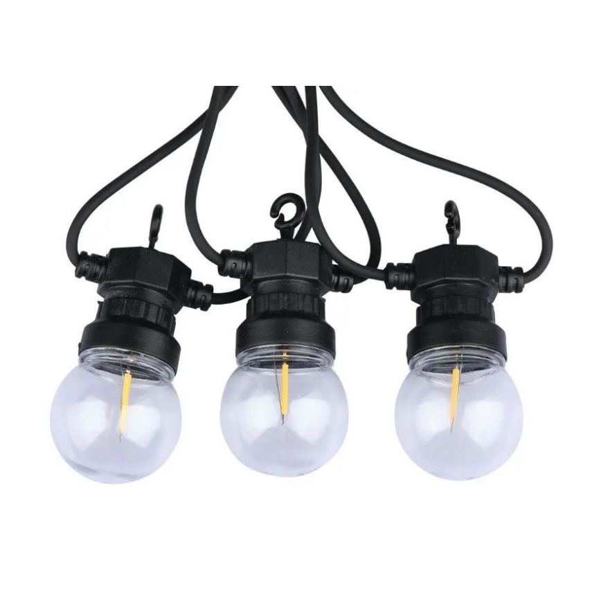 LED Zunanja veriga STRING 5m 10xLED/0,4W/24/230V 3000K IP44