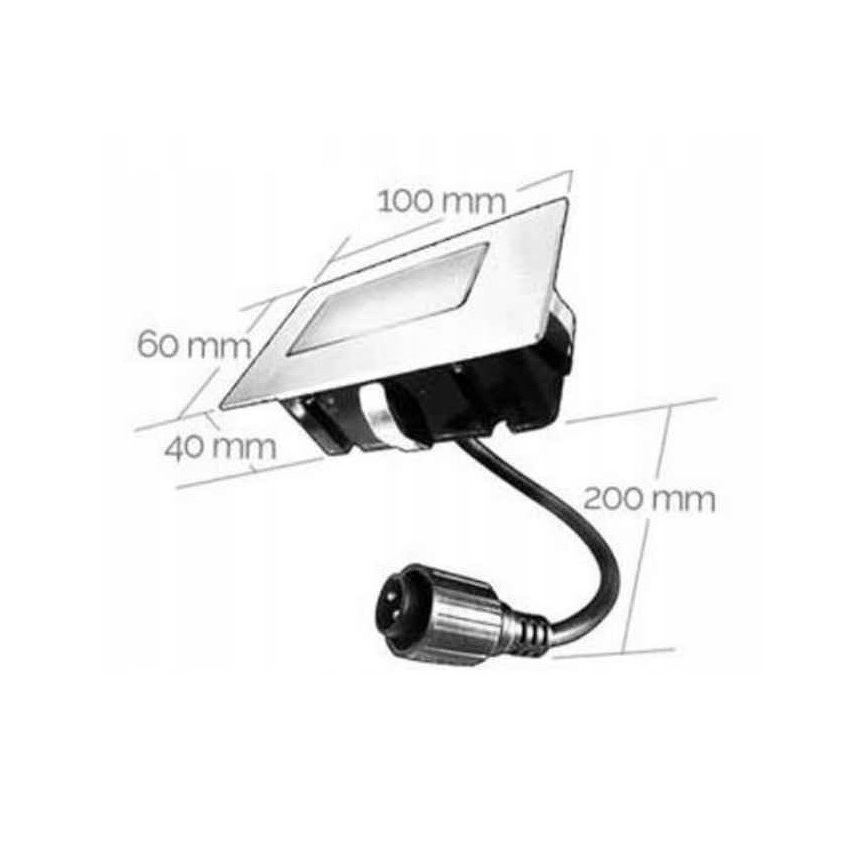 LED Zunanja vgradna svetilka EASY CONNECT LED/2W/230V modra IP67 rectangular