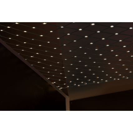 LED Zunanja  zavesa NET 240xLED/7,2W/230V 1,5x2 m IP44 topla bela