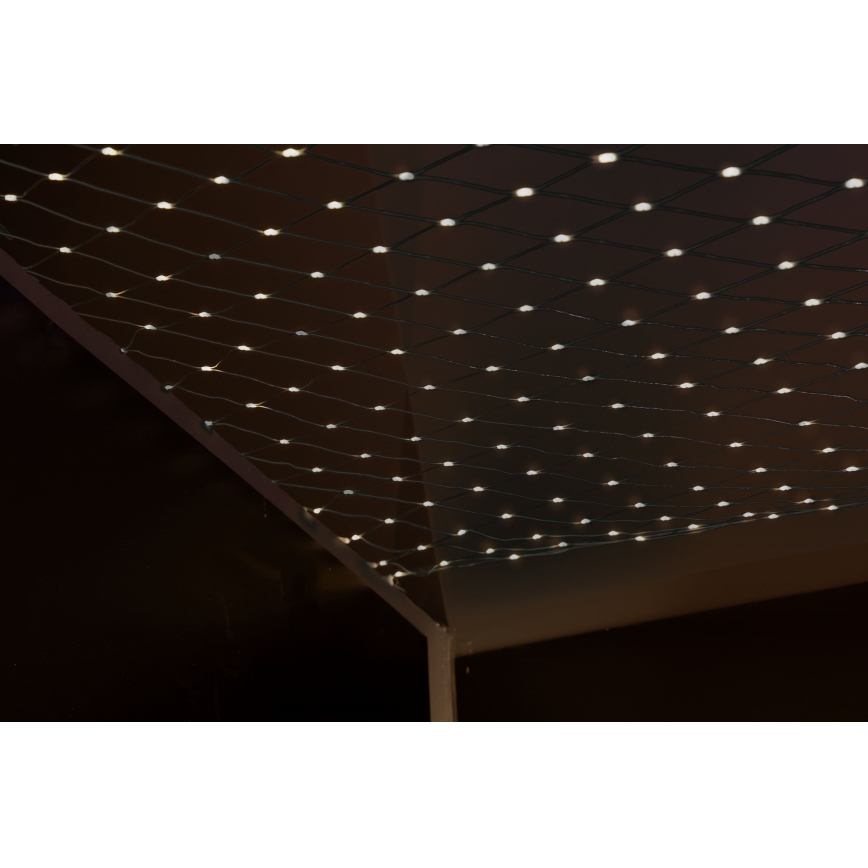 LED Zunanja  zavesa NET 240xLED/7,2W/230V 1,5x2 m IP44 topla bela
