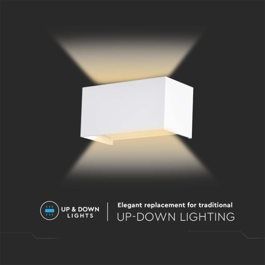 LED Zunanje stensko svetilo LED/24W/230V 4000K IP65 bela