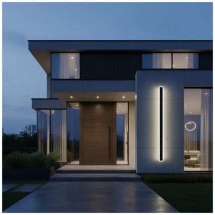 LED zunanje stensko svetilo MIRANA S LED/25W/230V 4000K IP44 120 cm črna