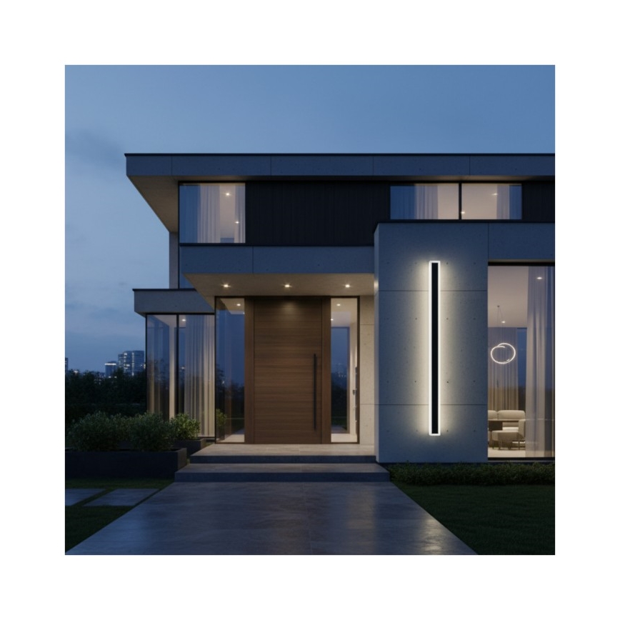 LED zunanje stensko svetilo MIRANA S LED/25W/230V 4000K IP44 120 cm črna