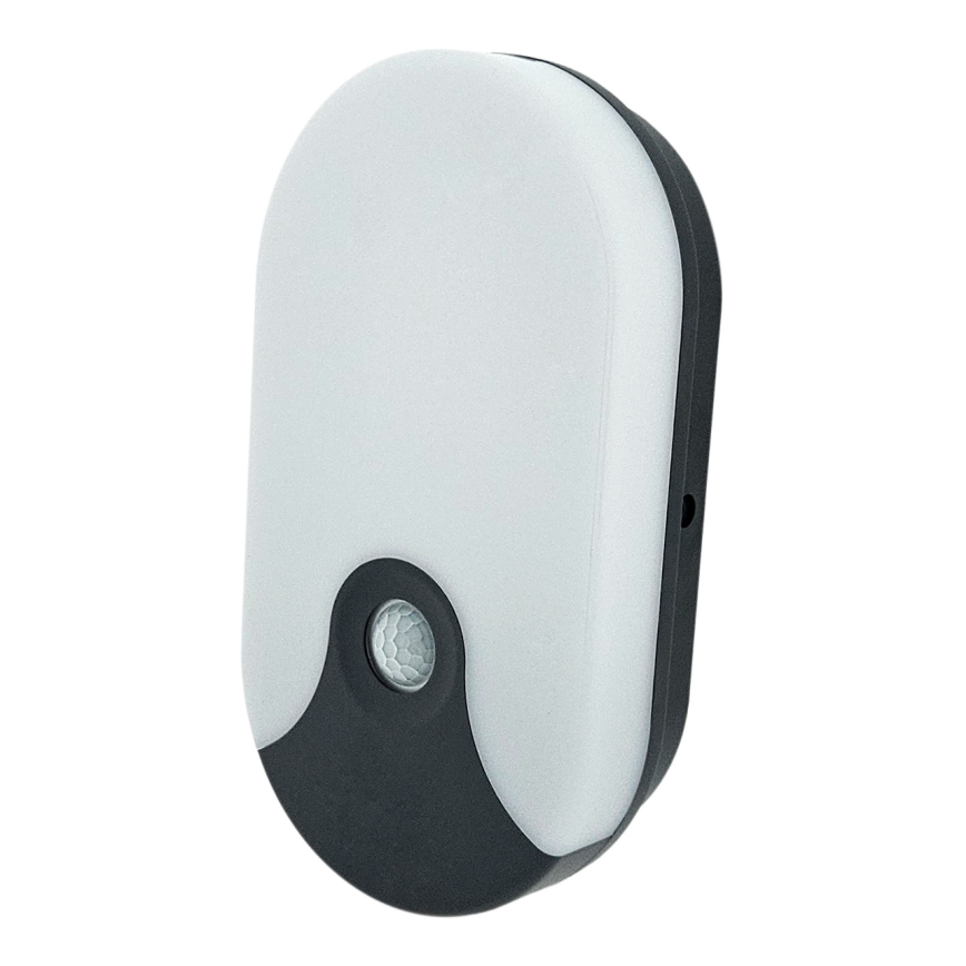 LED Zunanje stensko svetilo s senzorjem gibanja LED/18W/230V IP44 antracit