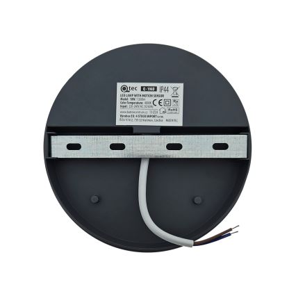 LED zunanje stensko svetilo s senzorjem gibanja LED/18W/230V IP44 belo