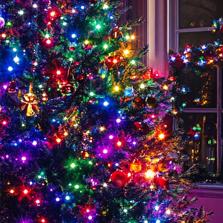 LED zunanji božični niz 1000 LED/230 V 8+4 funkcij 75 m IP44 večbarven