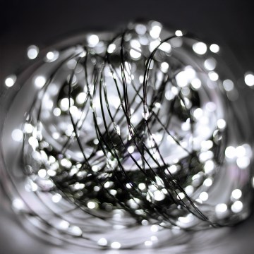 LED zunanji božični niz 1500xLED/230V 8 funkcij 153 m IP44 hladna bela + daljinski upravljalnik