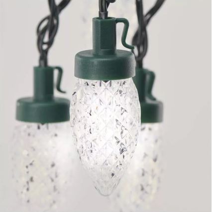 LED zunanji božični niz 50xLED/8 funkcij 14,8 m IP44 hladna bela