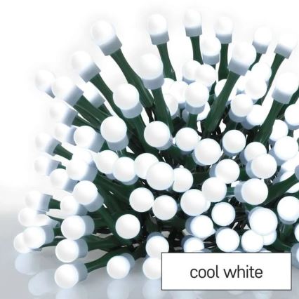 LED zunanji božični niz 80xLED/8 funkcij 13m hladno bela IP44