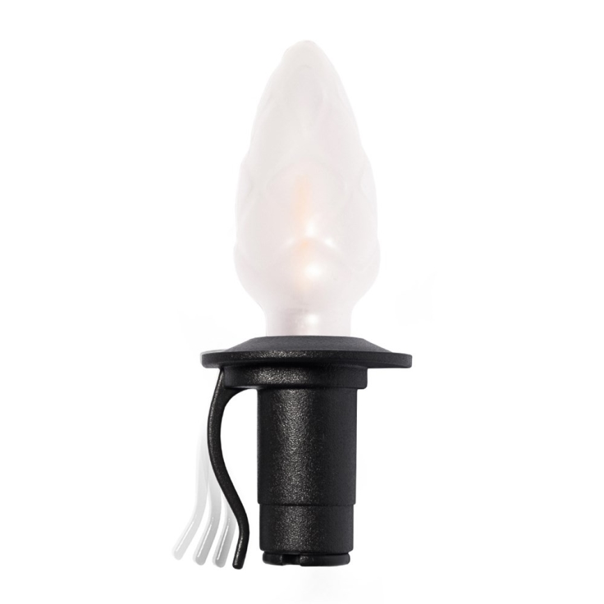 LED zunanji božični niz CONE FILAMENT 20xE10 19m barvna/topla bela IP44, Izdelano na Češkem