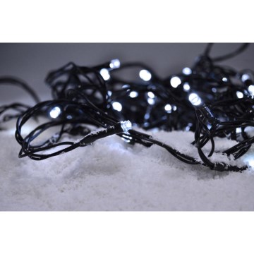 LED zunanji božični svetlobni niz 500 LED/8 funkcij IP44 55m hladno bela