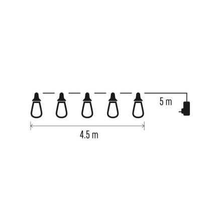 LED Zunanji dekorativni niz 100xLED/9,5m IP44
