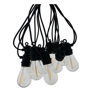LED zunanji dekorativni niz 10xLED/0,36W/230V 8 m IP44 črna