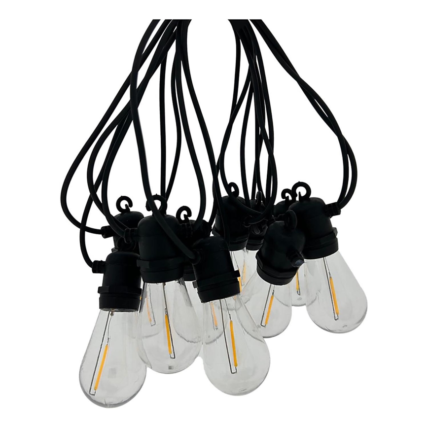 LED zunanji dekorativni niz 10xLED/0,36W/230V 8 m IP44 črna