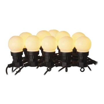LED zunanji dekorativni niz 10xLED/10m IP44 bela