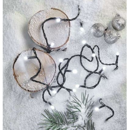 LED zunanji dekorativni niz 180 LED / 8 načinov, 23 m, IP44, hladna bela