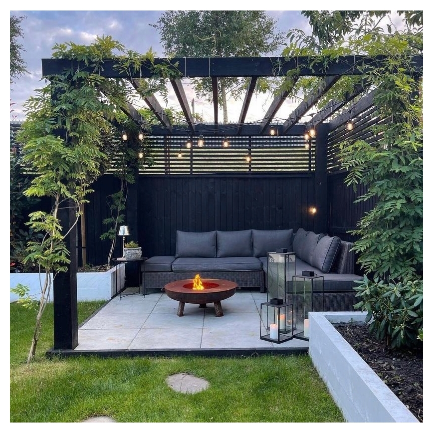 LED zunanji dekorativni niz 20xE27/1W/230V 11,44 m IP44 črna