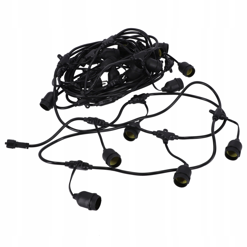 LED zunanji dekorativni niz 20xE27/1W/230V 11,44 m IP44 črna