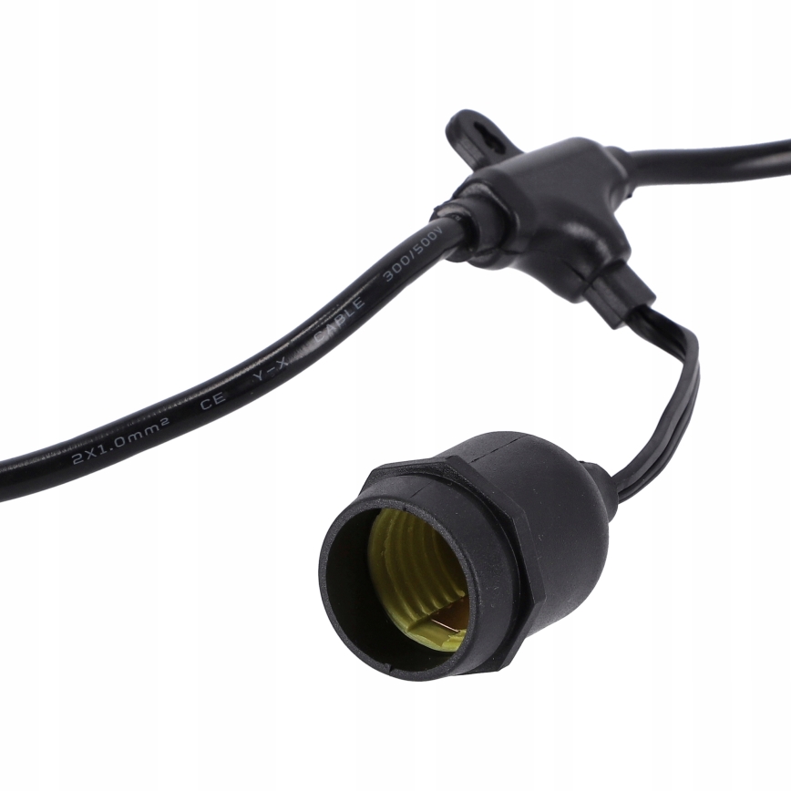 LED zunanji dekorativni niz 20xE27/1W/230V 11,44 m IP44 črna