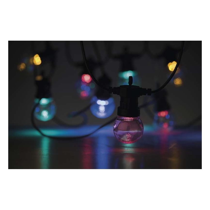 LED zunanji dekorativni niz 50xLED/10m IP44, prozorna žica