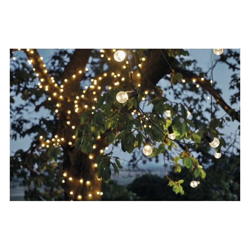 LED zunanji dekorativni niz luči 10xLED/10m IP44 prozoren