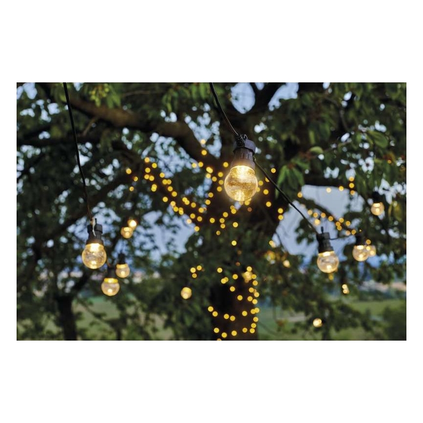 LED zunanji dekorativni niz luči 10xLED/10m IP44 prozoren