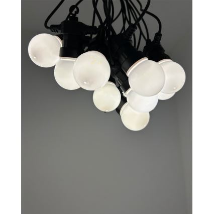LED zunanji dekorativni svetlobni niz 10xLED/0,36W/230V 4,5 m IP44 črna