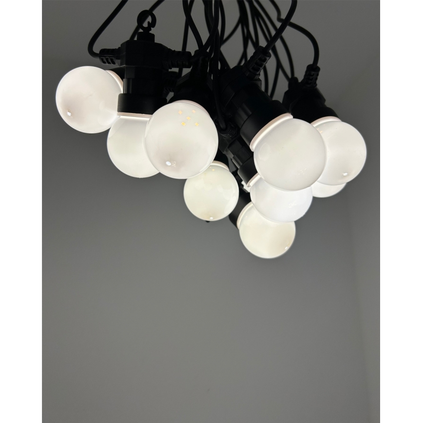 LED zunanji dekorativni svetlobni niz 10xLED/0,36W/230V 4,5 m IP44 črna