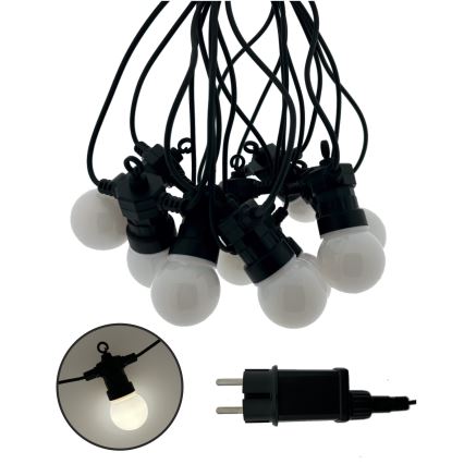 LED zunanji dekorativni svetlobni niz 10xLED/0,36W/230V 4,5 m IP44 črna