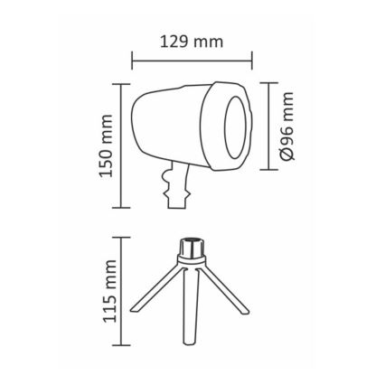 LED Zunanji laserski projektor LED/5W/230V IP44