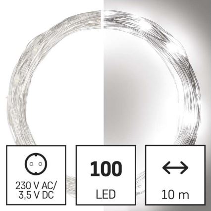 LED zunanji niz 100 × LED / 15 m, IP44, hladna bela