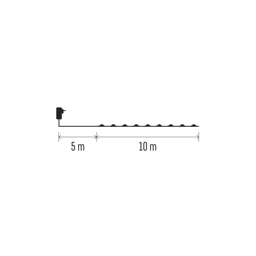 LED zunanji niz 100 × LED / 15 m, IP44, hladna bela