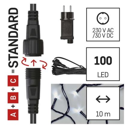LED  zunanji niz 100xLED/15m IP44 hladno bela