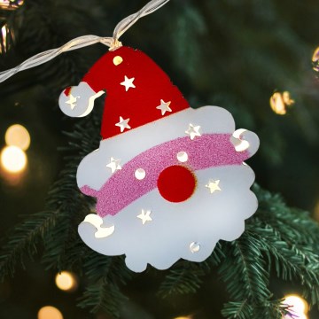 LED zunanji niz 10xLED/2xAA 1,65 m IP44 topla bela Santa