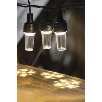 LED zunanji niz 10xLED/9,5 m IP44 hladna bela