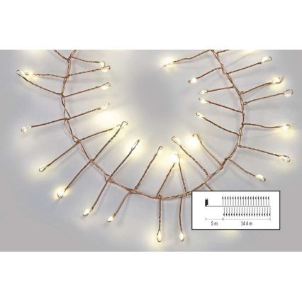 LED zunanji niz 1440xLED/8 funkcij 14,4m IP44 topla bela