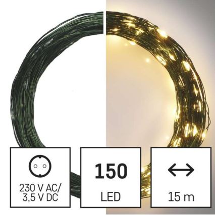 LED zunanji niz 150xLED/20m IP44 topla bela