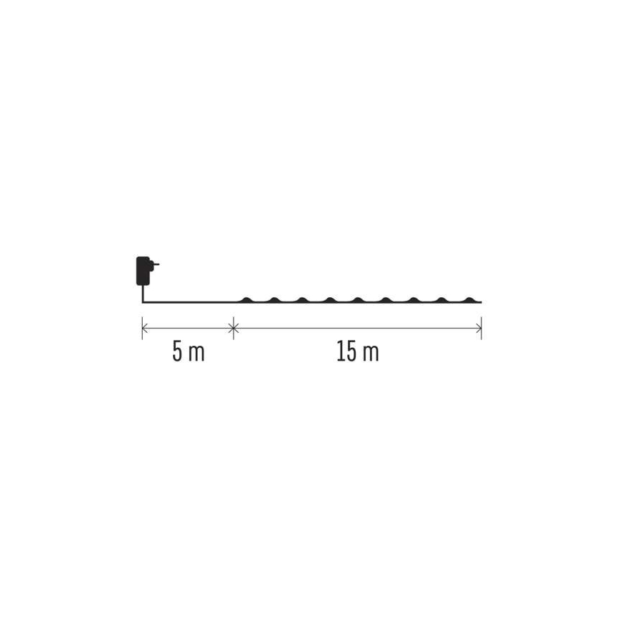 LED zunanji niz 150xLED/20m IP44 topla bela