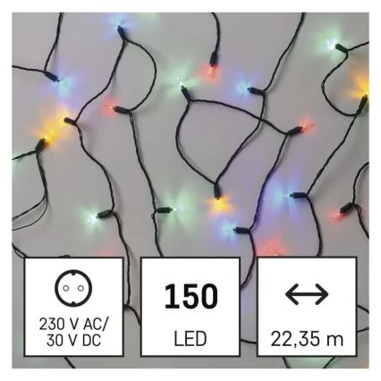 LED Zunanji  niz 150xLED/27,35m IP44 večbarven