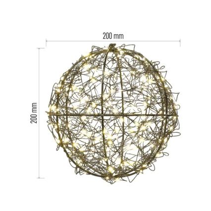 LED zunanji niz 200xLED 5 m IP44 topla bela