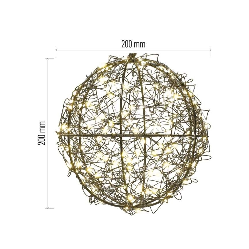 LED zunanji niz 200xLED 5 m IP44 topla bela