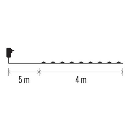 LED zunanji niz 40xLED/9m IP44 hladno bela