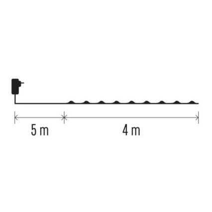 LED zunanji niz 40xLED/9m IP44 topla bela