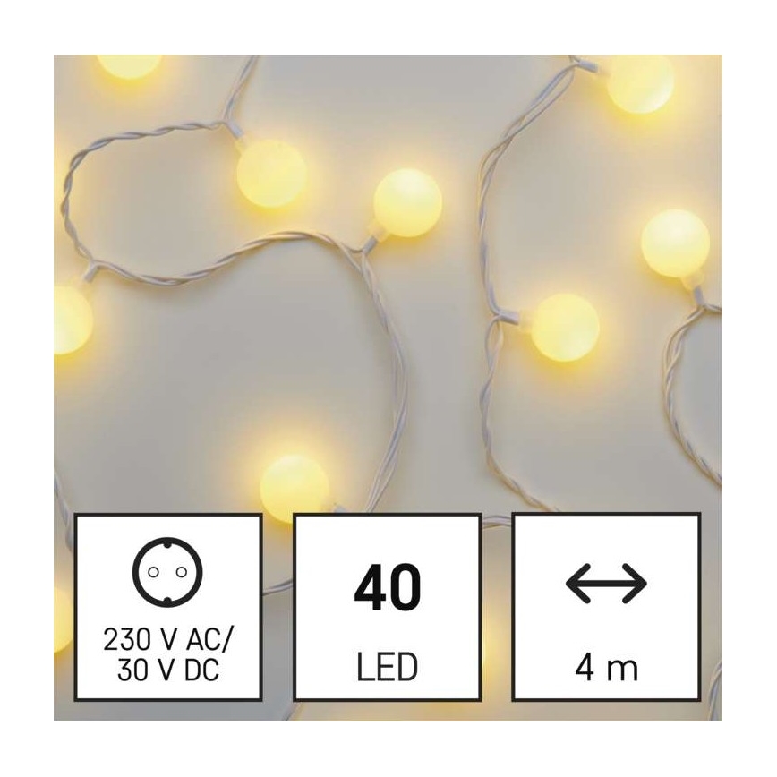 LED zunanji niz 40xLED/9m IP44 topla bela