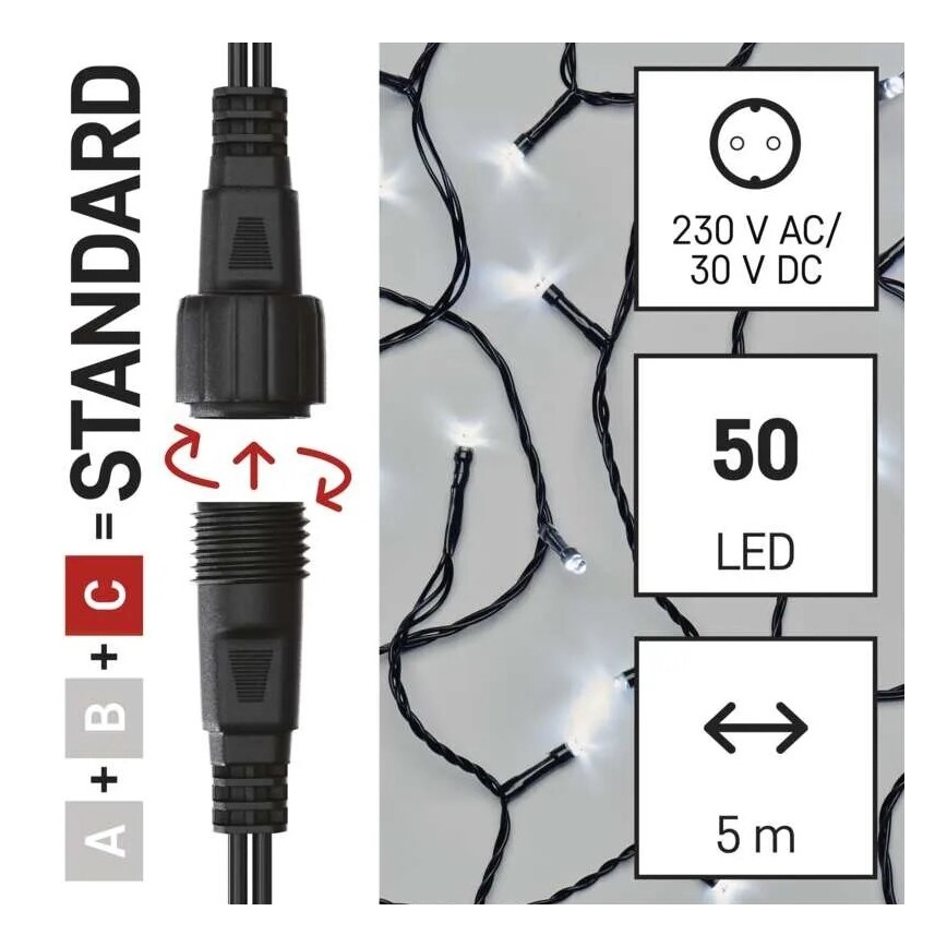 LED zunanji niz 50xLED/5m IP44 hladna bela