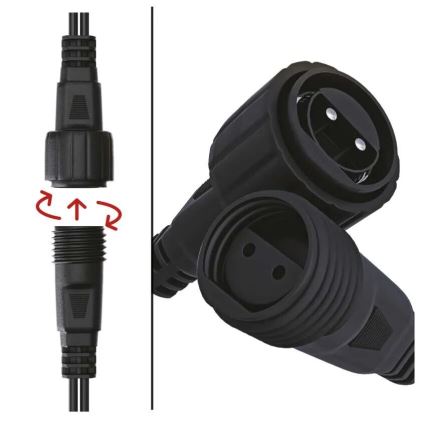 LED zunanji niz 50xLED/5m IP44 topla bela