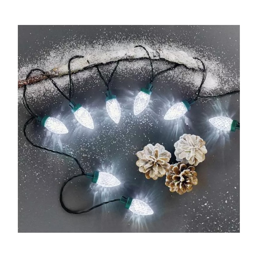 LED zunanji niz 50xLED/8 funkcij 14,8 m IP44 hladna bela