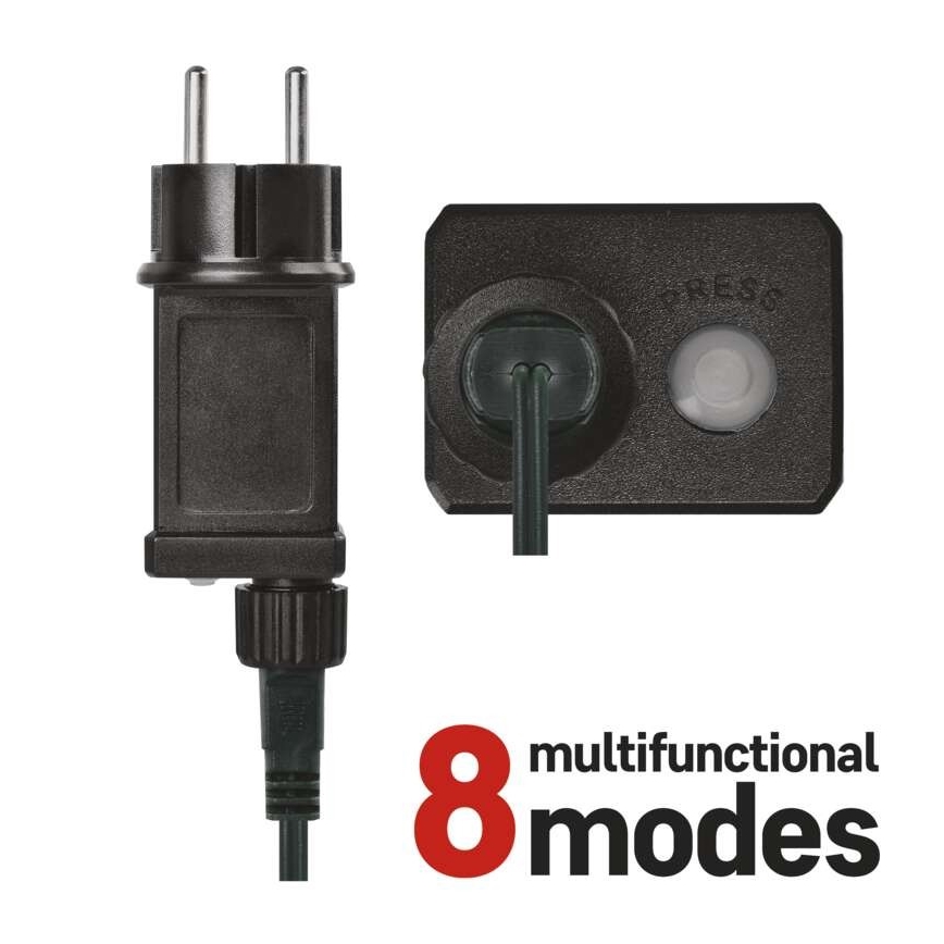 LED zunanji niz 600xLED/8 načinov 15m IP44 hladna bela