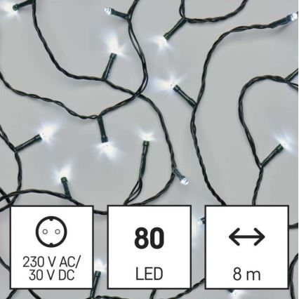 LED zunanji niz 80xLED/13m IP44 hladno bela